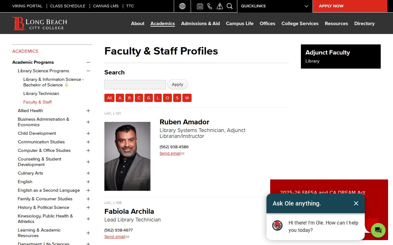 Lakewood people directories resource for Long Beach City College faculty and staff